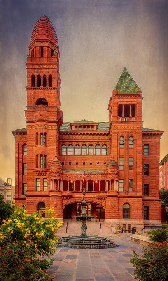 Romanesque Photograph - Bexar County Courthouse by Joan Carroll
