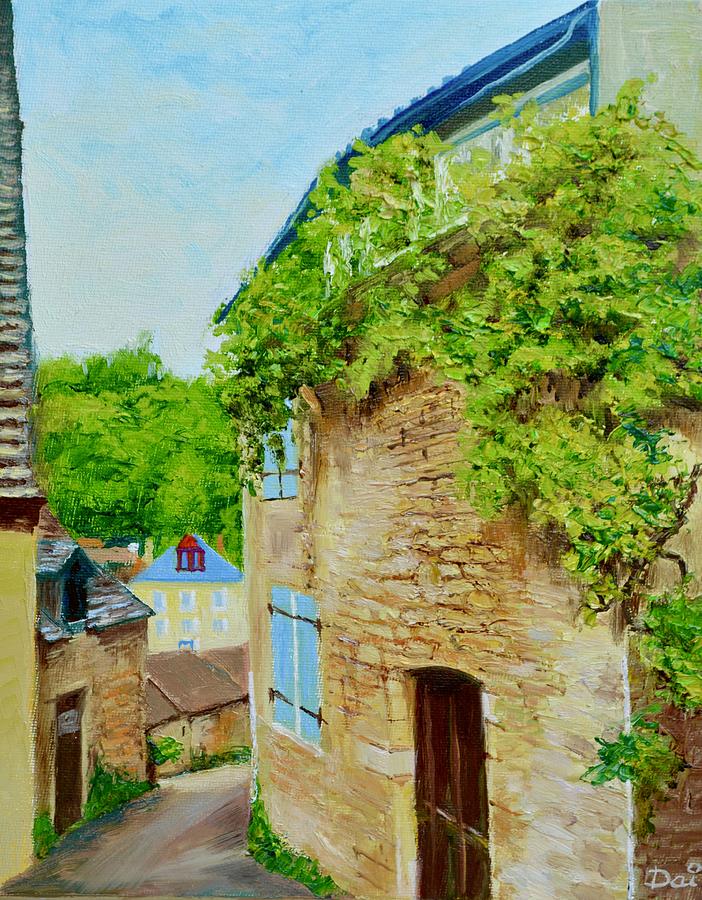 Beynac Vine Nouvelle Aquitaine France Painting by Dai Wynn