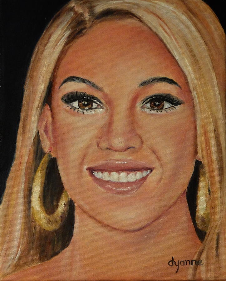 Beyonce Painting - Beyonce Celebrity Painting by Dyanne Parker