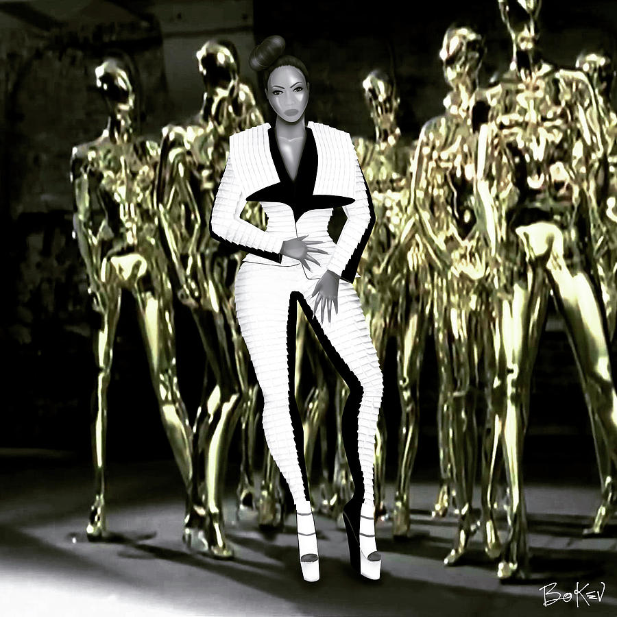 Beyonce Digital Art - Beyonce - Diva 3 by Bo Kev