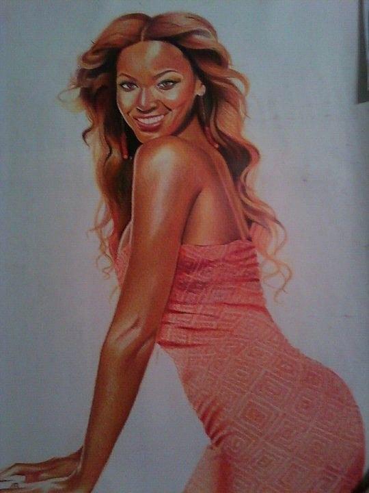 Diva Drawing - Beyonce by Keith Burnette