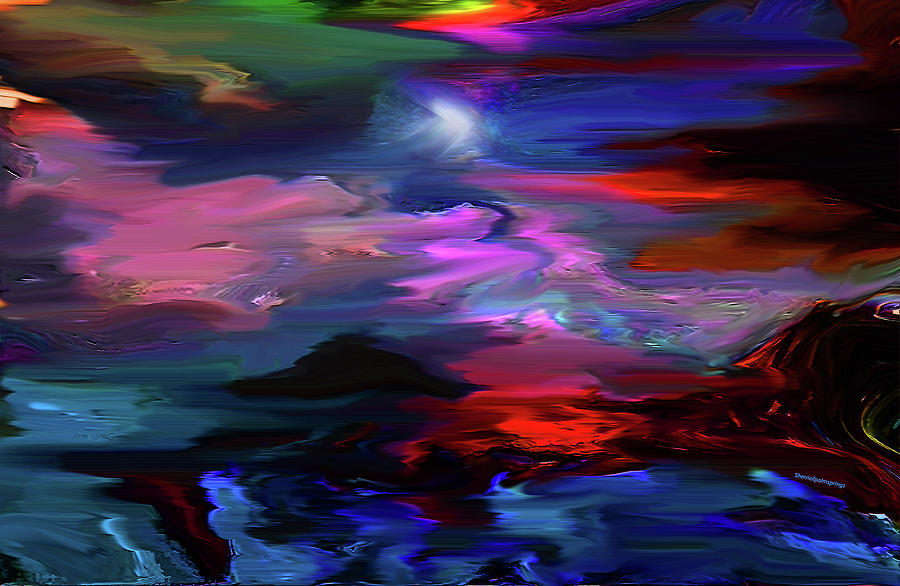 Blue Digital Art - Beyond The Blue Horizon by Sherris - Of Palm Springs Blue Digital Art - Beyond The Blue Horizon by Sherris - Of Palm Springs
