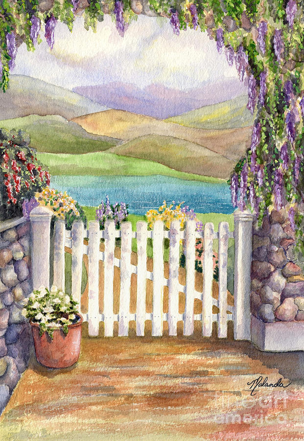 Beyond The Garden Gate Painting by Malanda Warner