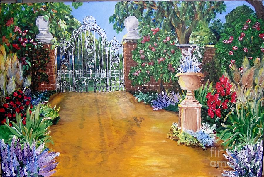 Beyond the Gate Painting by Saundra Johnson