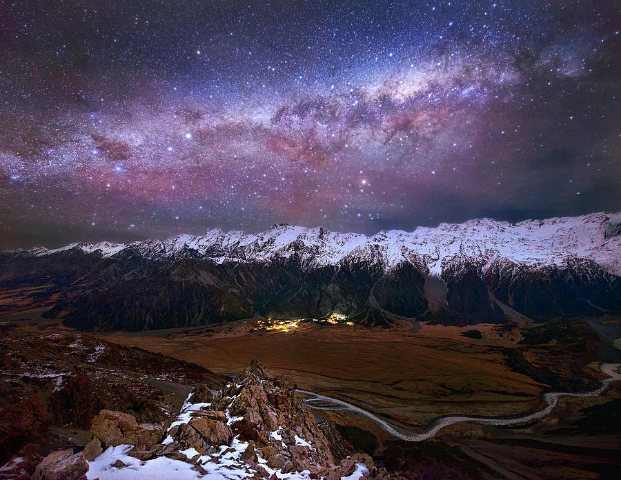Mountain Photograph - Beyond The Plains: Touching The Sky by Yan Zhang