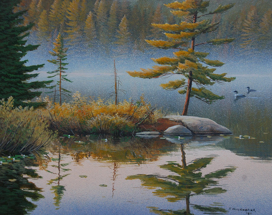 Wildlife Painting - Beyond the Point by Jake Vandenbrink