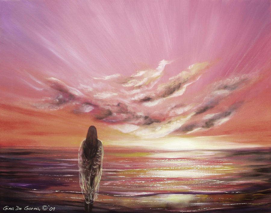 Sunset Painting - Beyond the Sunset by Gina De Gorna