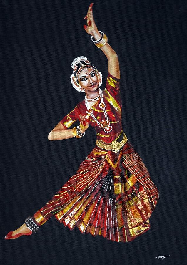 Bharatanatyam Painting - Bharathanatyam by Nithya