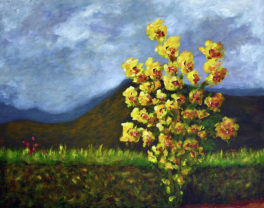 Bhutan series - Natures Bouquet Painting by Uma Krishnamoorthy