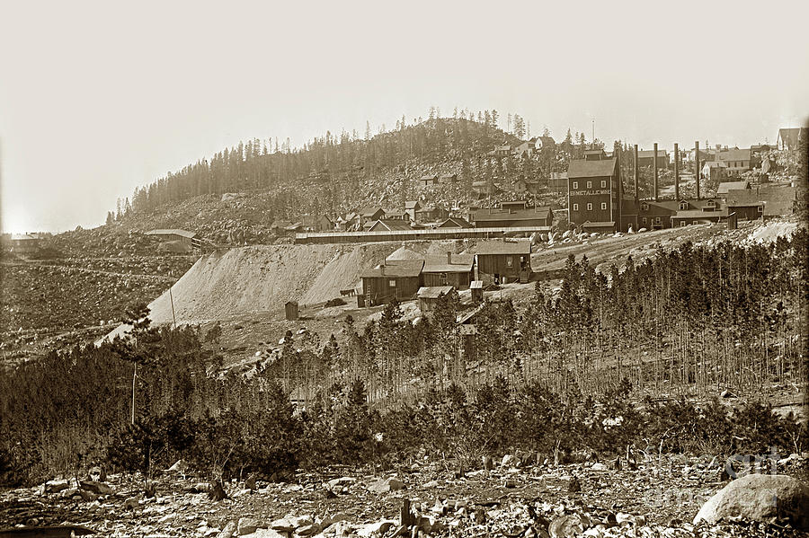 Montana Photograph - Bi-Metallic Mine - Granite, Montana Circa 1890 by Monterey County Historical Society