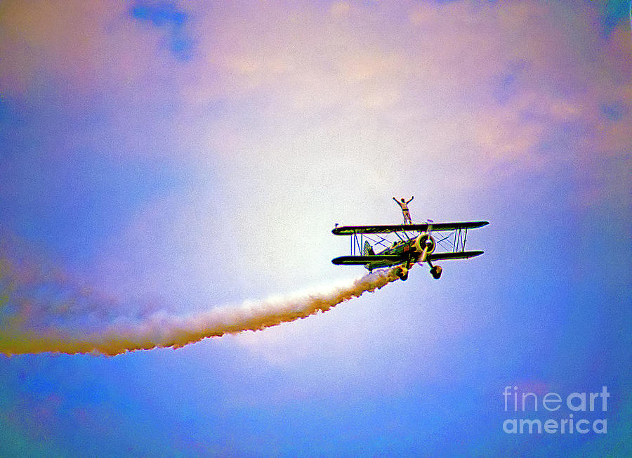 Bi-Plane and Wing Walker Photograph by Tom Jelen