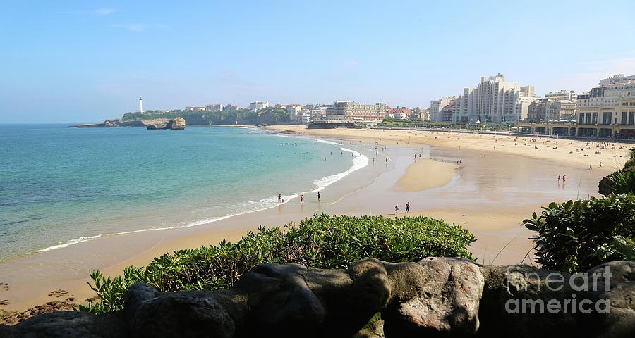 Biarritz Beach Panorama Photograph by Carol Groenen