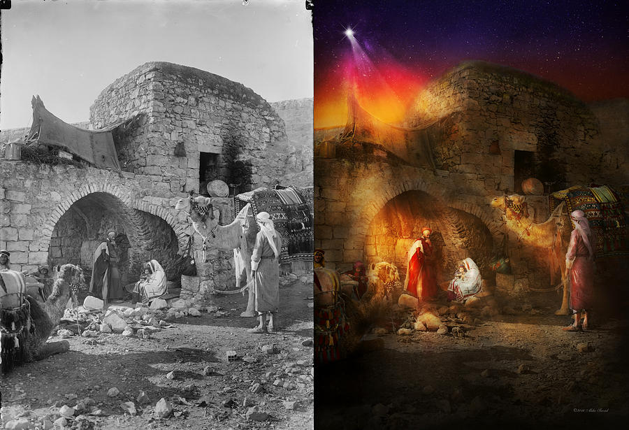 Bible - Jesus - Seeking the Christ child 1920 - Side by Side Photograph by Mike Savad