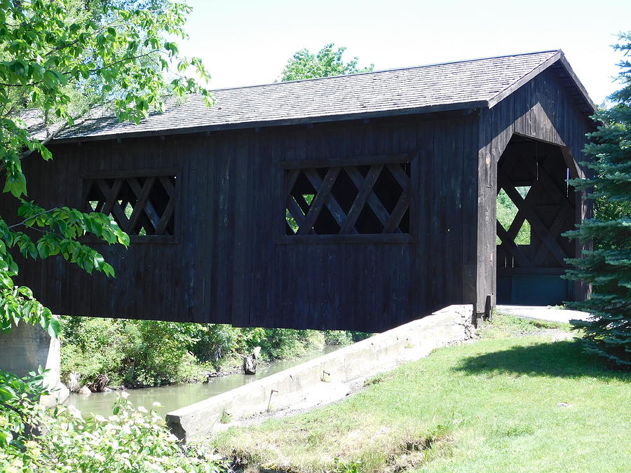 Bicentennial Park Covered Bridge Photograph by Catherine Gagne