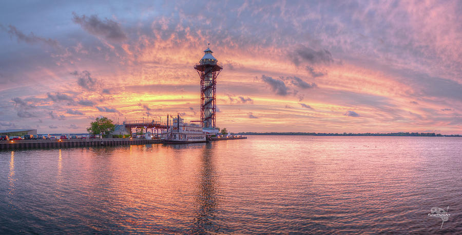 Bicentennial Tower with Afterglow Photograph by Brian Fisher - Pixels