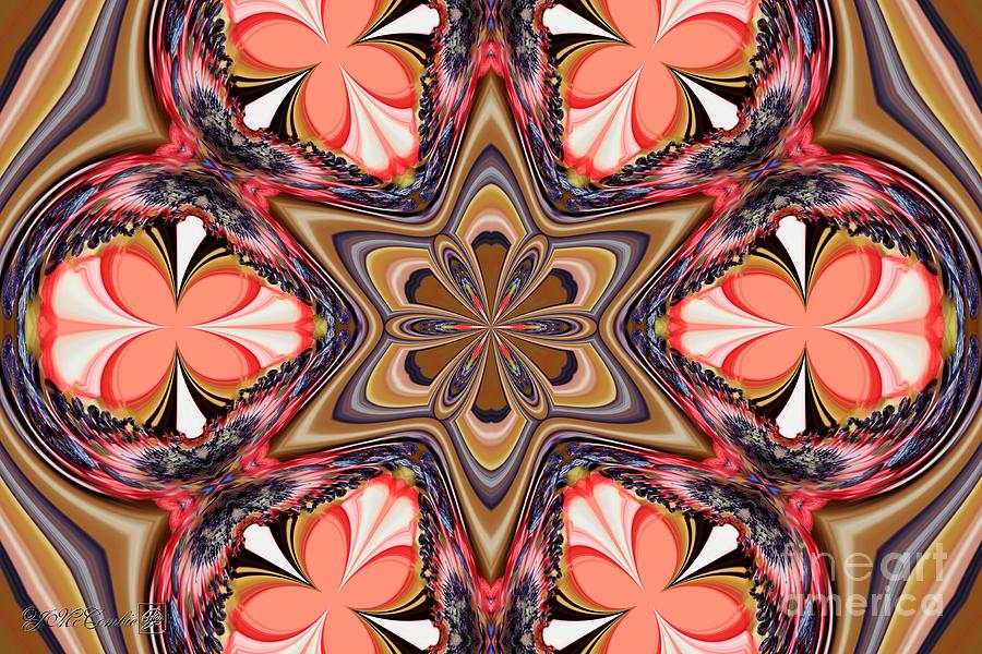 Bicolor Butterfly Wings Kaleidoscope Digital Art by J McCombie