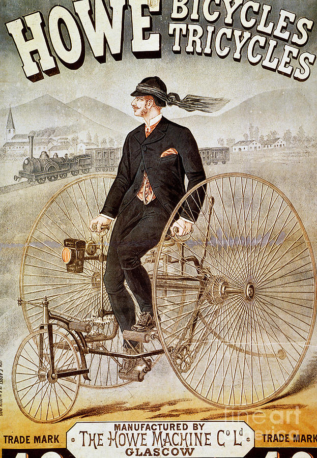 Bicycle Advertisement Photograph by Granger
