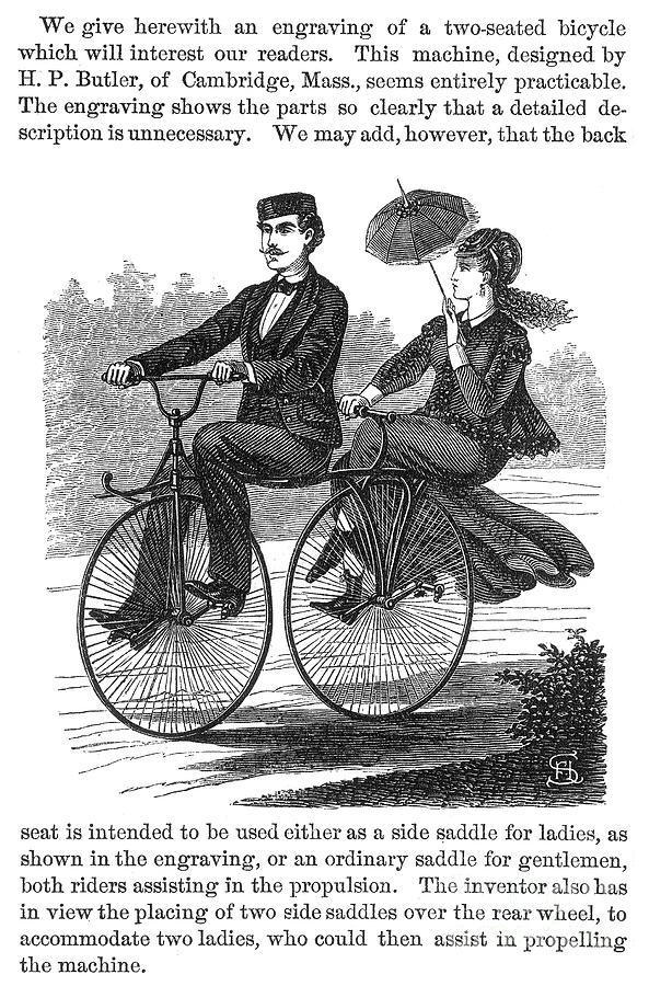 Bicycle Built For Two Photograph by Granger