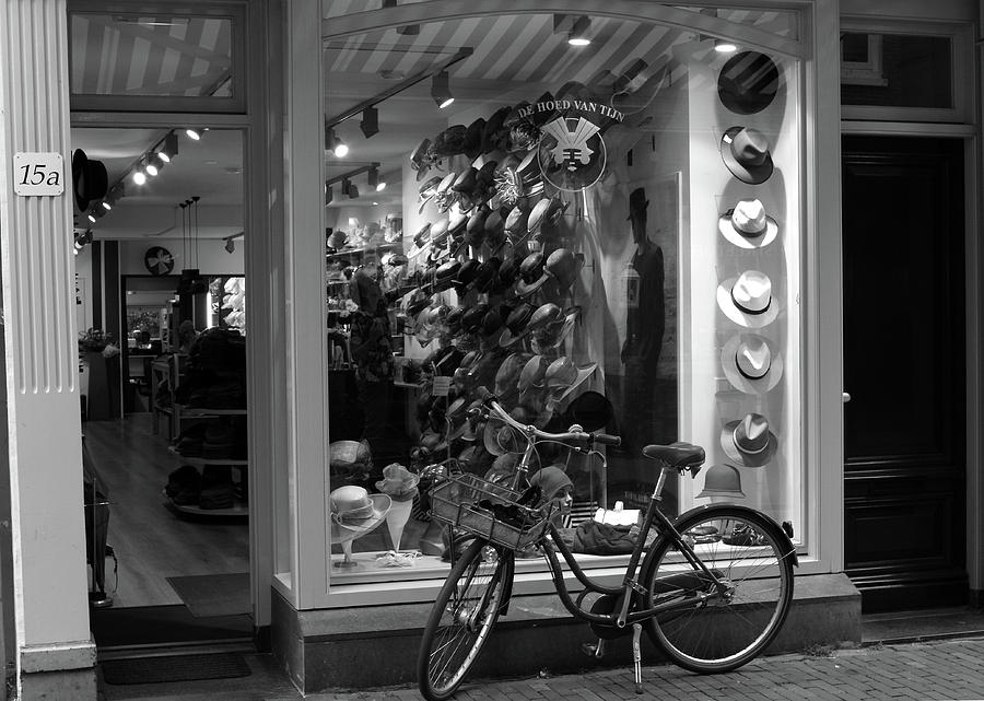 Bicycle By Store Front Photograph by Aidan Moran
