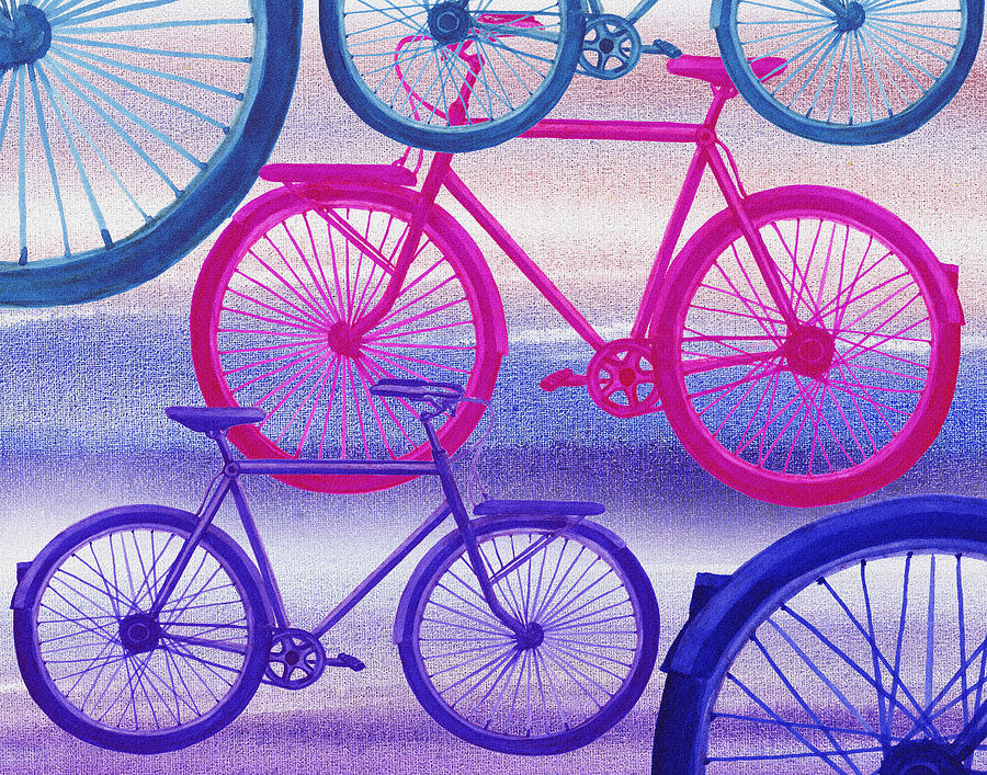 Bicycle Dream II Painting by Irina Sztukowski