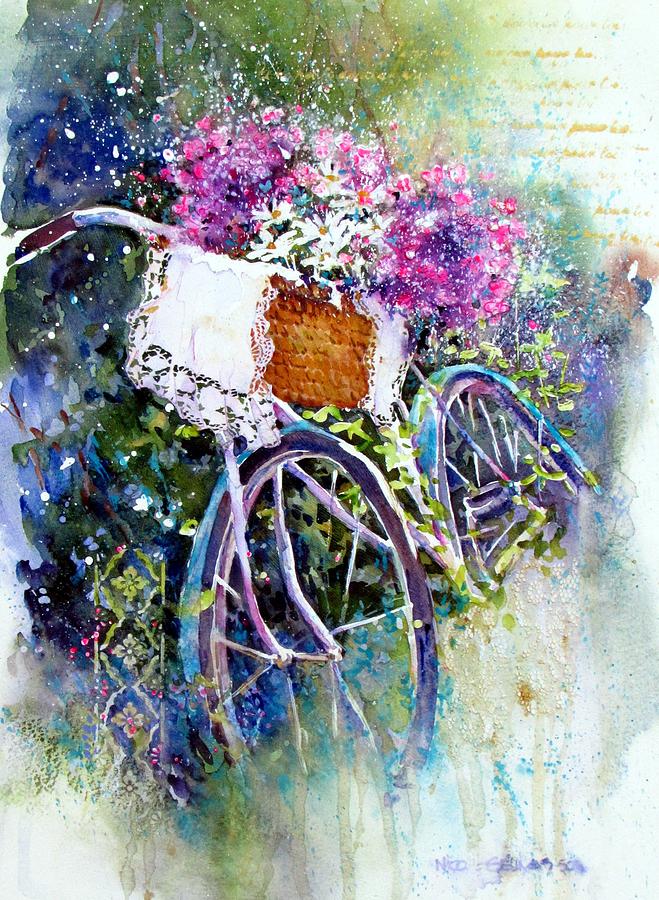 Bicycle Dream Painting by Nicole Gelinas