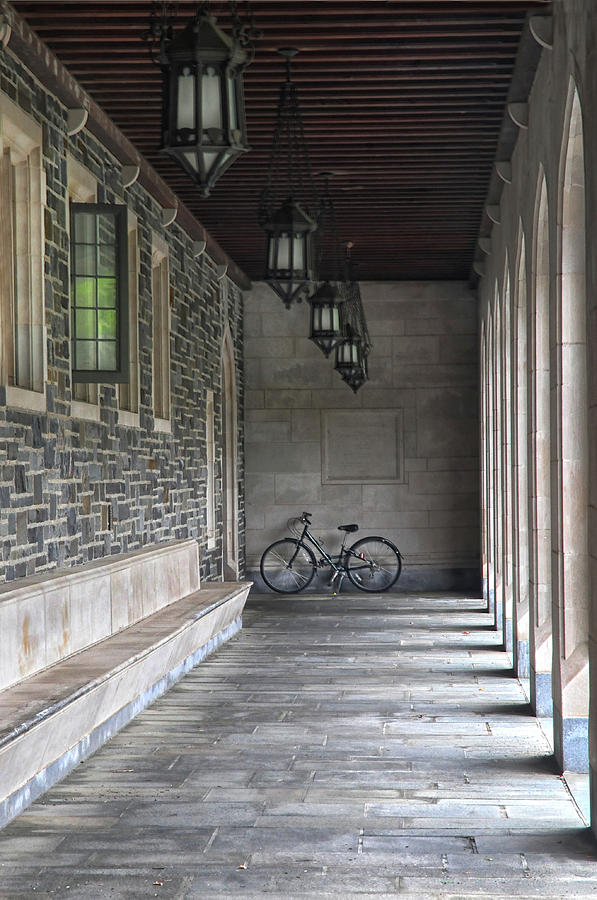 Bicycle In A Passageway Photograph by Dave Mills