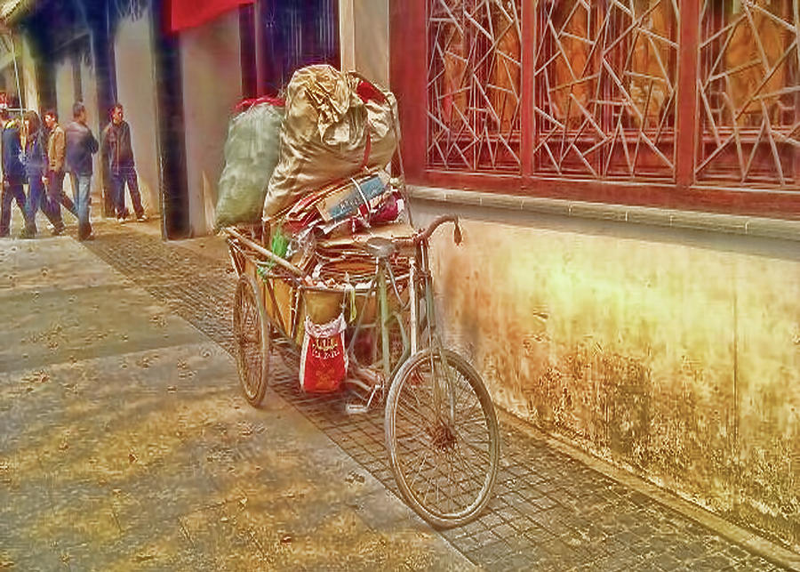 Bicycle in China Digital Art by Cathy Anderson