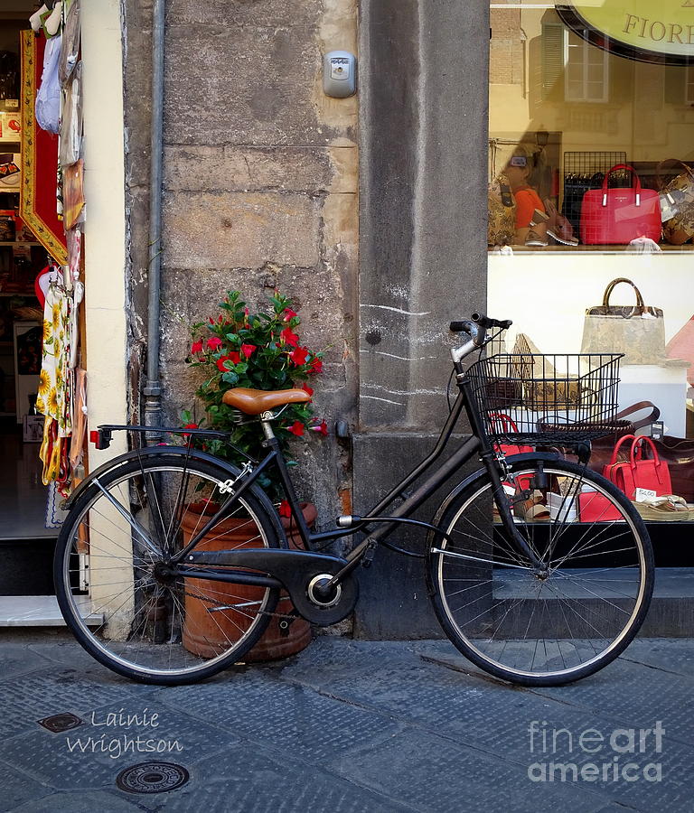 Bicycle in Lucca Photograph by Lainie Wrightson