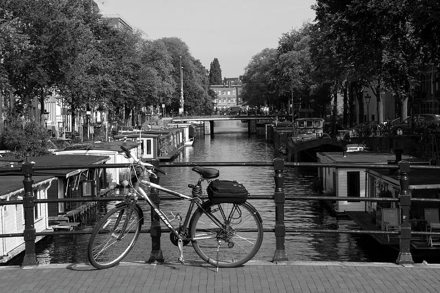 Bicycle On An Amsterdam Bridge Photograph by Aidan Moran