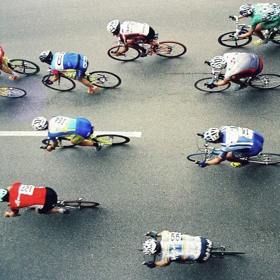 Bicycle Race Photograph by FD Graham