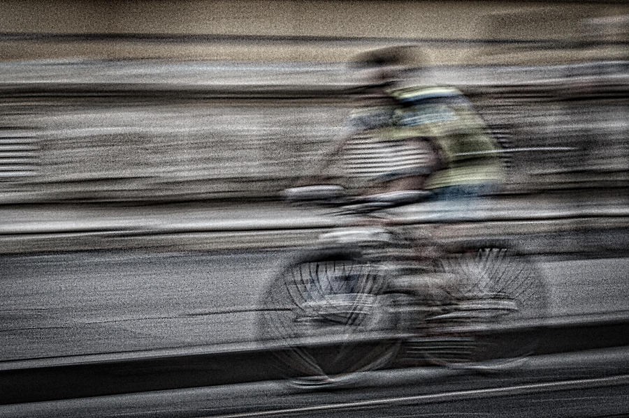 Abstract Photograph - Bicycle Rider Abstract by Stuart Litoff