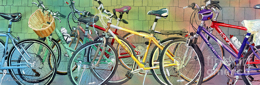 Bicycle Therapy Painting by LeAnne Sowa