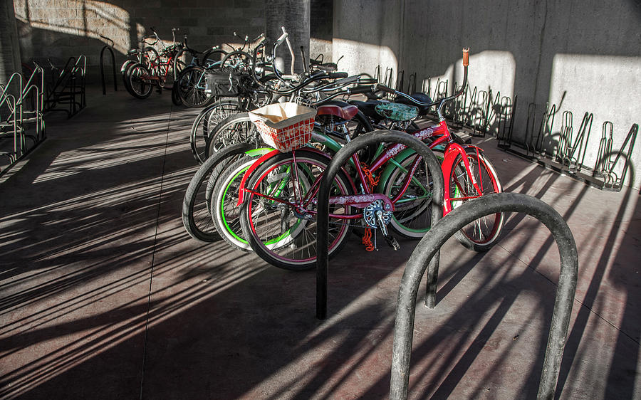 Bicycles And Shadows Photograph by Venetia Featherstone-Witty