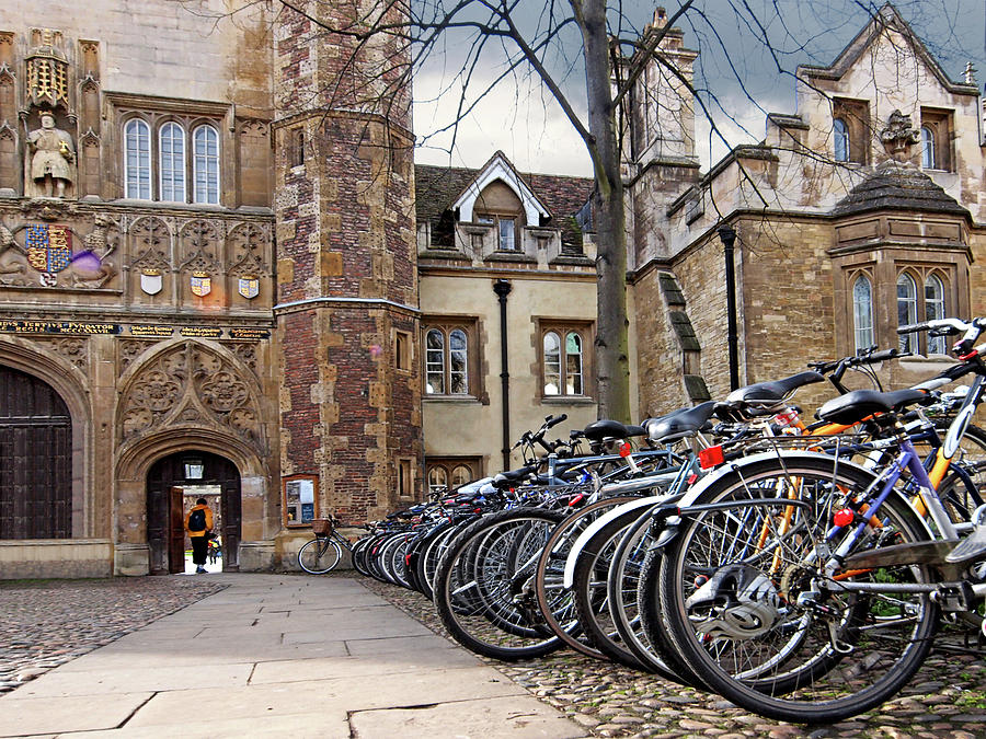 Bicycles at Trinity College Cambridge Photograph by Gill Billington