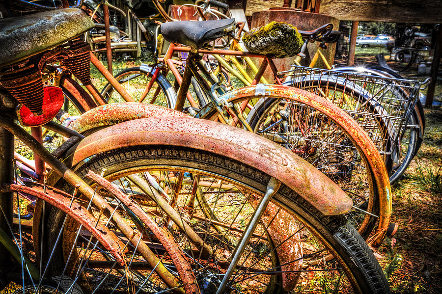 Bicycles Photograph by Debra and Dave Vanderlaan