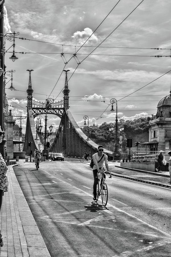 Bicycling in Budapest Photograph by Sharon Popek