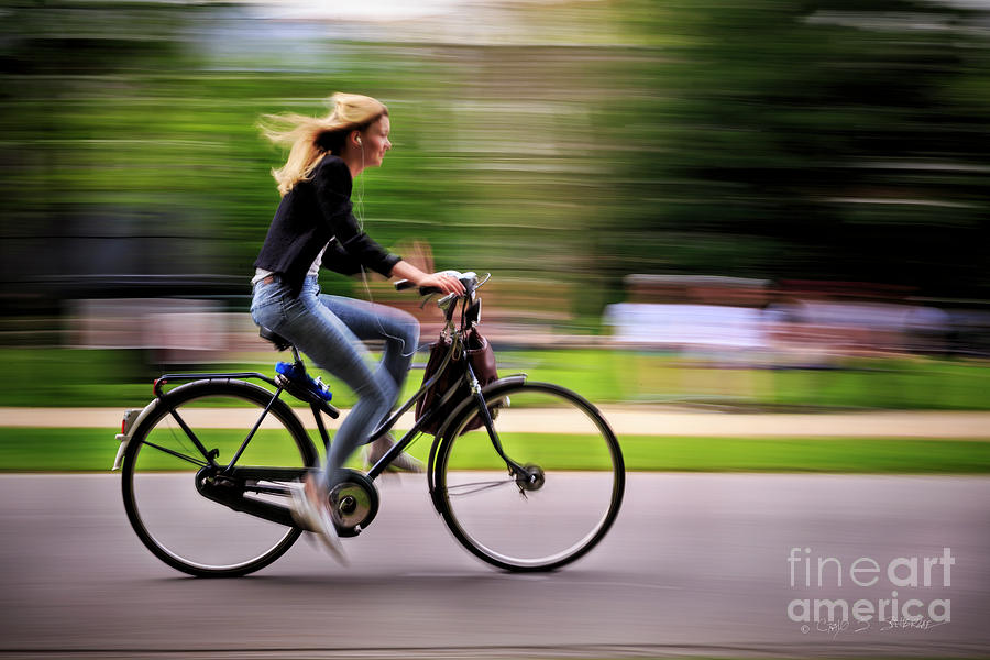 Bicycling Woman Photograph by Craig J Satterlee