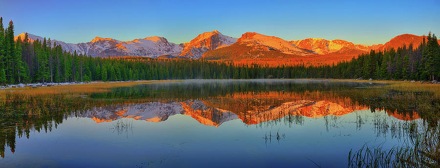 Bierstadt Lake Morning Panorama Photograph by Greg Norrell