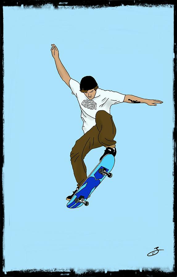Big Air Skater Drawing