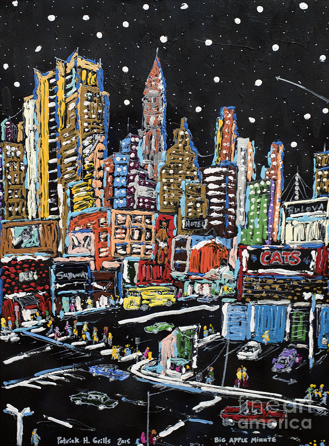 Big Apple Minute Painting by Patrick Grills