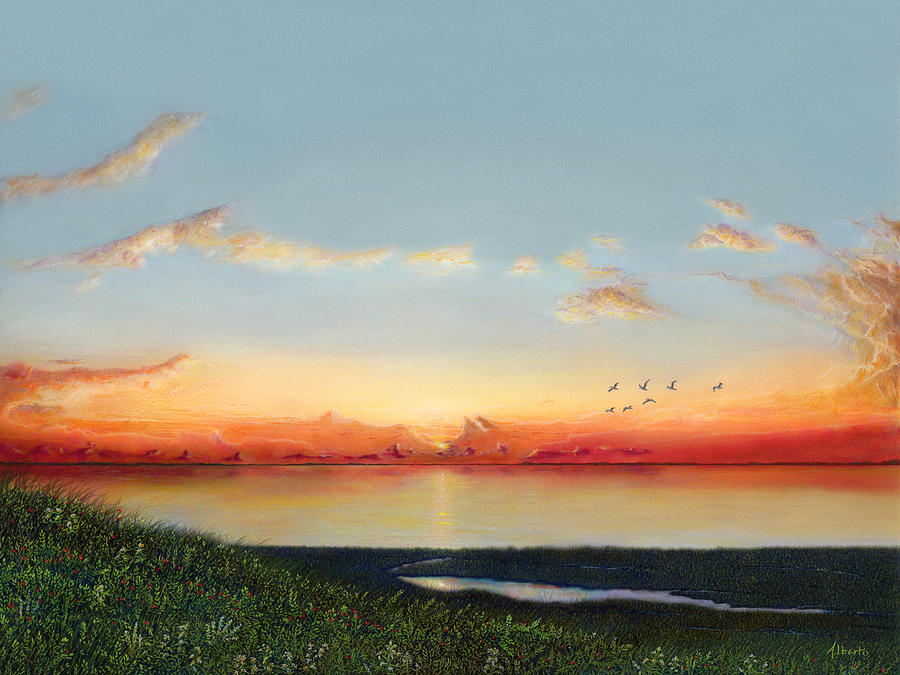 Big Assawoman Bay Painting by Albert Puskaric