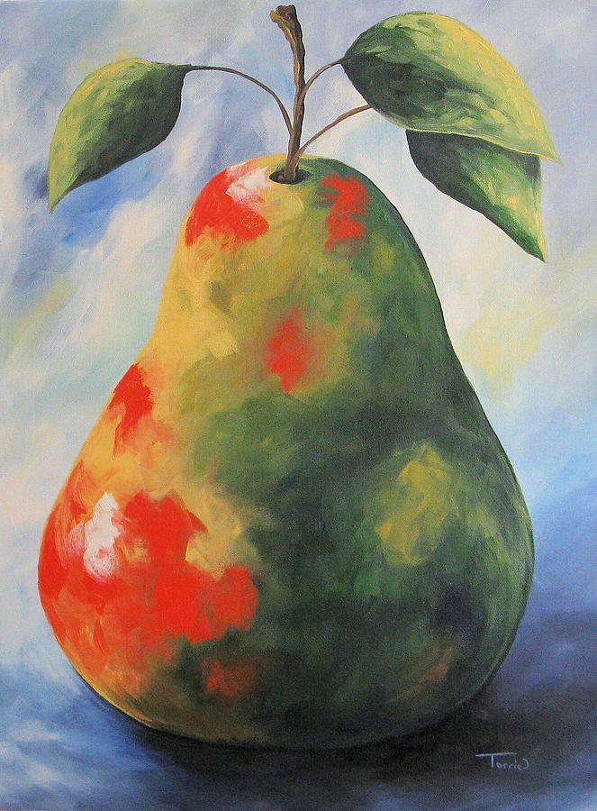 Big August Pear  Painting by Torrie Smiley