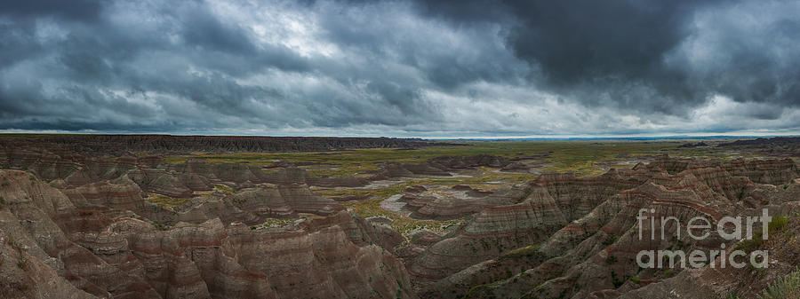 Big Badlands Overlook Panorama 2  Photograph by Michael Ver Sprill