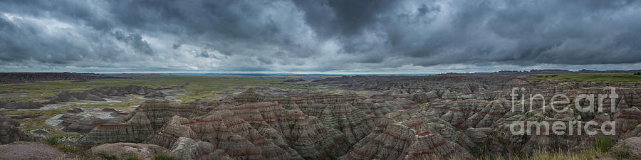 Big Badlands Overlook Panorama Photograph by Michael Ver Sprill