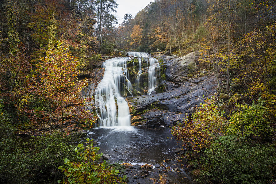 Fall Photograph - Big Bald River Falls by Debra and Dave Vanderlaan