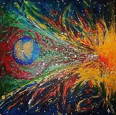 Big Bang Painting by Maria Iurescia