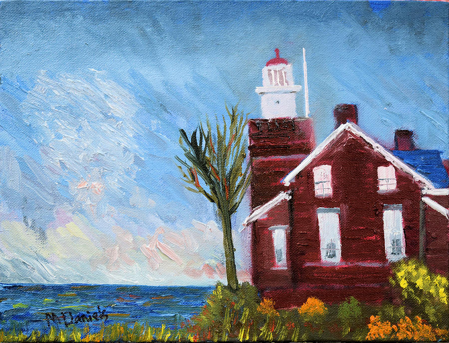 Big Bay Lighthouse  Painting by Michael Daniels
