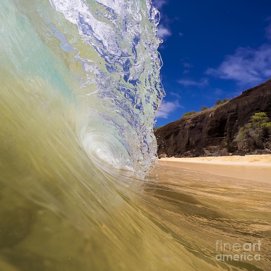 Big Beach Maui Shore Break Wave Photograph