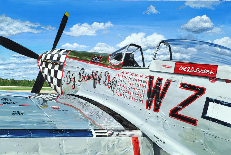 Airplane Painting - Big Beautiful Doll by Charles Taylor