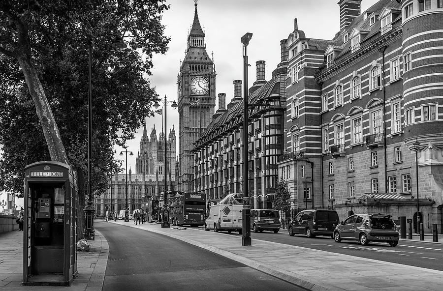 Big Ben and a London Street Photograph by Georgia Clare